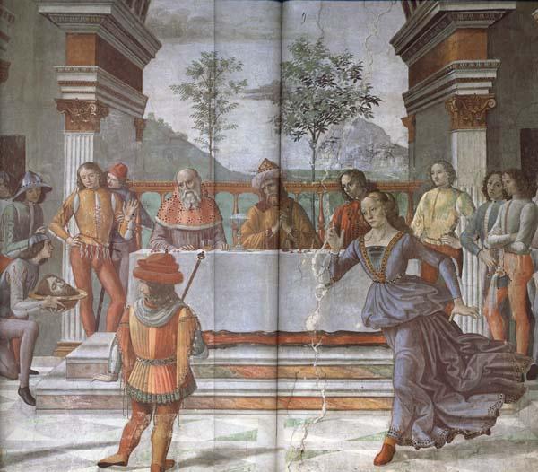 Domenicho Ghirlandaio Details of  Gastmahl des Herodes oil painting image